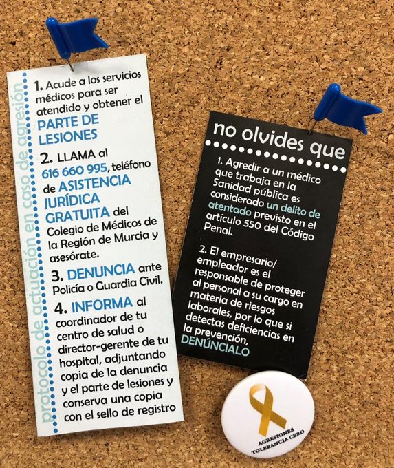 smumfyc's tweet photo. 🛑STOP AGRESIONES

Ayer al mediodía hubo una agresión al personal sanitario del consultorio de La Ribera de Molina de Segura. 

Como consecuencia, hoy el consultorio está cerrado.
 
Frente a las agresiones a sanitarios, tolerancia cero.

Te cuidamos, cuídanos tu también https://t.co/hD07FgyCj2