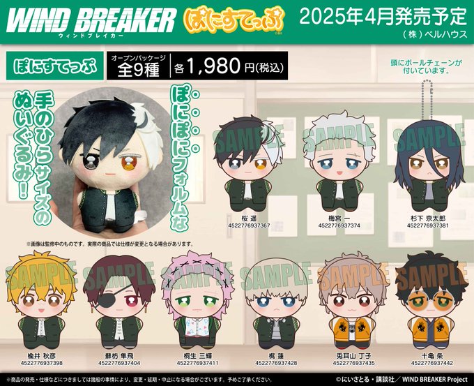 【新品】WIND BREAKER ちびぐるみ 桜 蘇枋 桐生 杉下 梶 十亀 楽天市場】【スーパーSALE割引 10％OFF さらに10％OFFクーポン