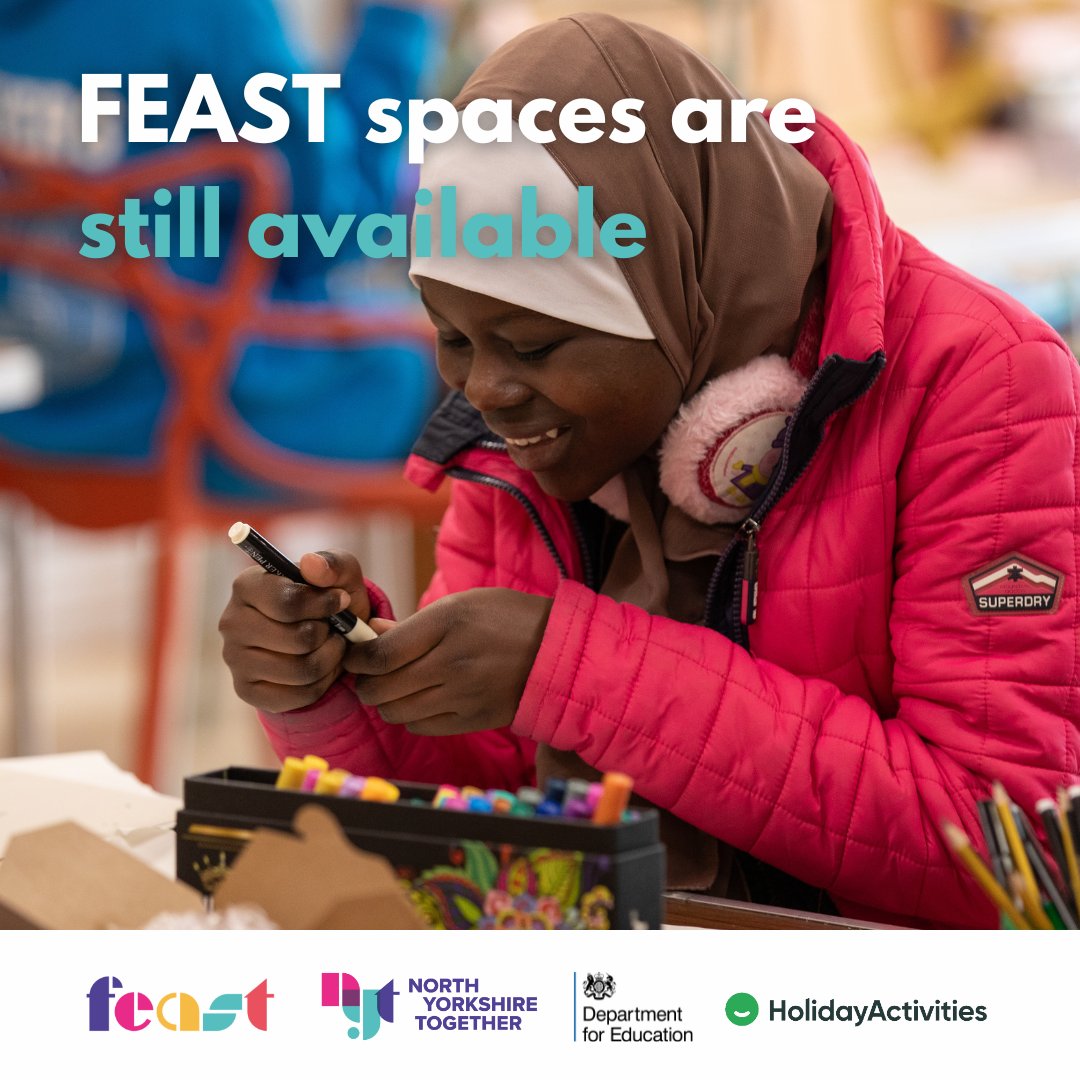 If you are looking for a FEAST space, don't miss the great activities from some of our providers:

Bentham Youth Club
Kanga Sports
Newcastle Rugby Foundation
The Sensory Den
ML Fitness football camp
Nigel Carson Sport
Sparkles Wraparound Care

#haf2024 #dfe