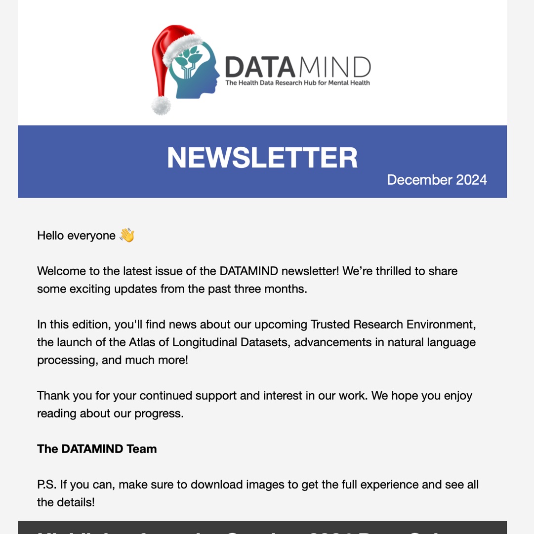DATAMIND - HDR UK Hub for Mental Health Research tweet media