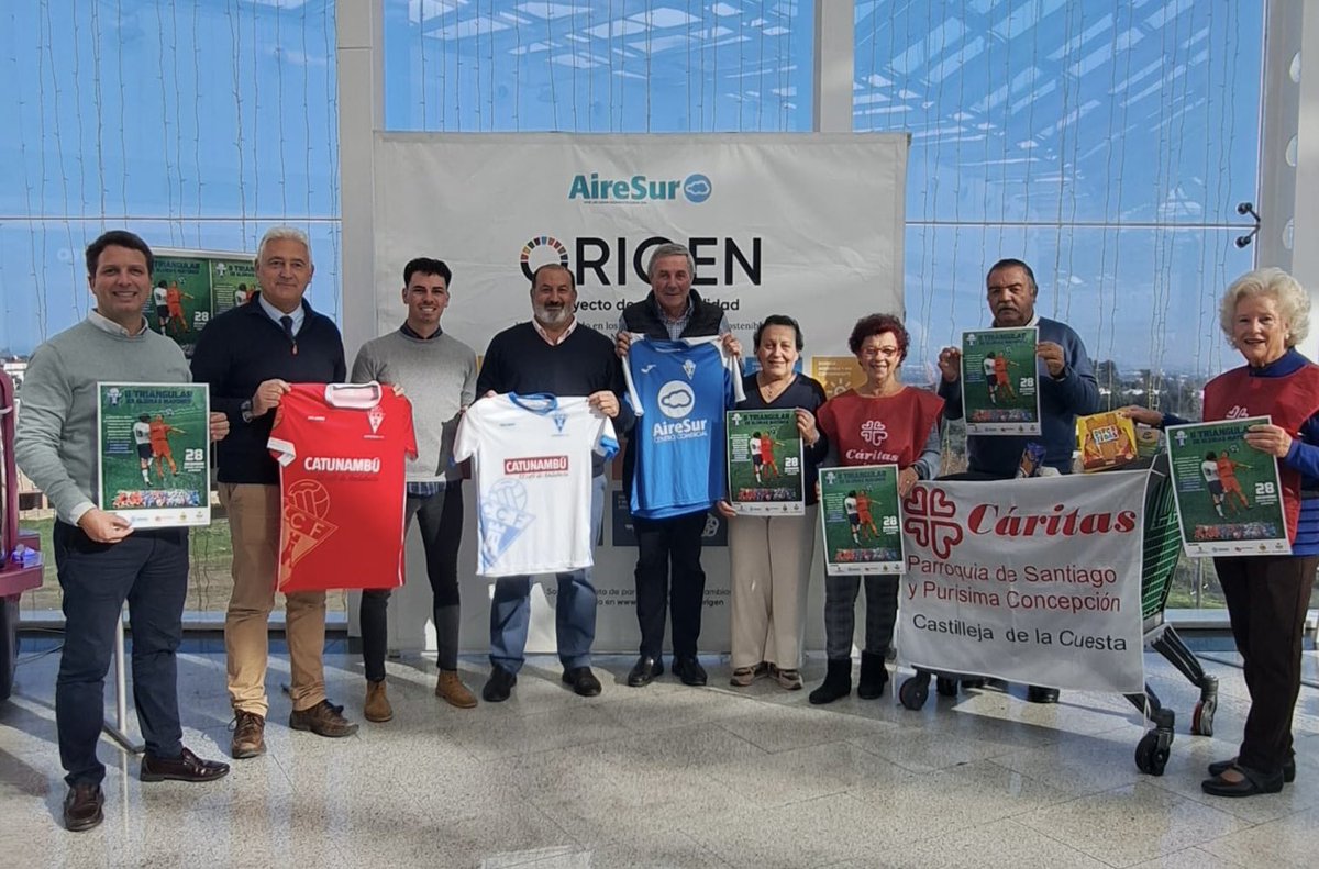 Castilleja Club de Fútbol (@castilleja_cf) on Twitter photo Presentación en @ccairesur.com del Cartel del próx. triangular Benéfico para Cáritas entre el Castilleja CF, <a href="/HdadSantiago/">Hdad. de Santiago 🇦🇹</a> y <a href="/HdadCalleReal/">Hdad Calle Real</a> .
Gracias al <a href="/CastillejaCta/">Ayuntamiento de Castilleja de la Cuesta</a> y al CCAiresur por su colaboración .
🗓️ 28 Dic
🕚11.00 h.( -30 años)
🕧12.30 h. (+ 30 años) Presentación en @ccairesur.com del Cartel del próx. triangular Benéfico para Cáritas entre el Castilleja CF, <a href="/HdadSantiago/">Hdad. de Santiago 🇦🇹</a> y <a href="/HdadCalleReal/">Hdad Calle Real</a> .
Gracias al <a href="/CastillejaCta/">Ayuntamiento de Castilleja de la Cuesta</a> y al CCAiresur por su colaboración .
🗓️ 28 Dic
🕚11.00 h.( -30 años)
🕧12.30 h. (+ 30 años)