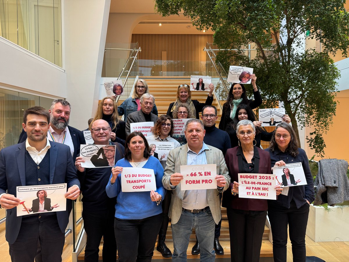 Pôle Écologiste IDF (@poleecolo_idf) on Twitter photo Le budget de <a href="/vpecresse/">Valérie Pécresse</a> n’est pas au niveau face aux nombreux défis sociaux et environnementaux de la région.
Les élu·es du Pôle Écologiste sont mobilisé·es ce jour pour exiger un budget équitable et ambitieux pour plus de justice sociale et la défense de nos services publics. Le budget de <a href="/vpecresse/">Valérie Pécresse</a> n’est pas au niveau face aux nombreux défis sociaux et environnementaux de la région.
Les élu·es du Pôle Écologiste sont mobilisé·es ce jour pour exiger un budget équitable et ambitieux pour plus de justice sociale et la défense de nos services publics.