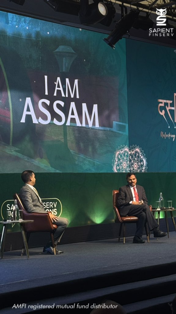 SapientFinserv's tweet photo. Dr. Ravi Kota, IAS, Chief Secretary of Assam, discusses the state's growth, job creation, and emerging opportunities.

#sapientfinserv #finance #financeevent #financeeducation #forum #financialliteracy #sapientconversations https://t.co/0bJb3lOIWL