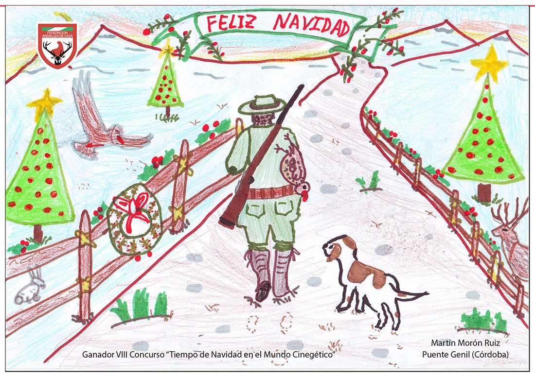Ayer nuestro delegado provincial de Córdoba entregó su premio a Martín Morón, el niño de Puente Genil que con su dibujo ganó nuestro VIII Concurso de Dibujo “Navidad en el Mundo Cinegético” e ilustrará nuestra postal navideña 🫶🫶