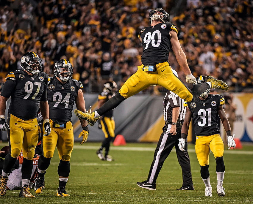 nflrums's tweet photo. #Steelers TJ Watt is one sack away from the #NFL leader in sacks. #HereWeGo https://t.co/jJolagcj9p