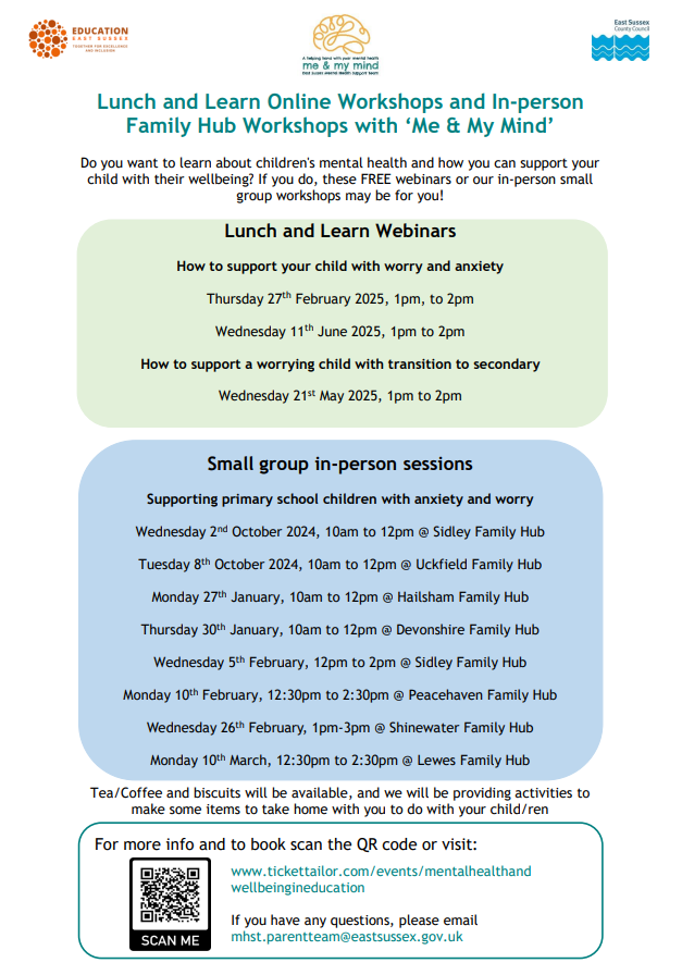 These free sessions are for parents and carers who want to understand children’s mental health and have strategies for improving and maintaining their family’s mental health and wellbeing. 

All sessions can be viewed and booked using this link buytickets.at/mentalhealthan…