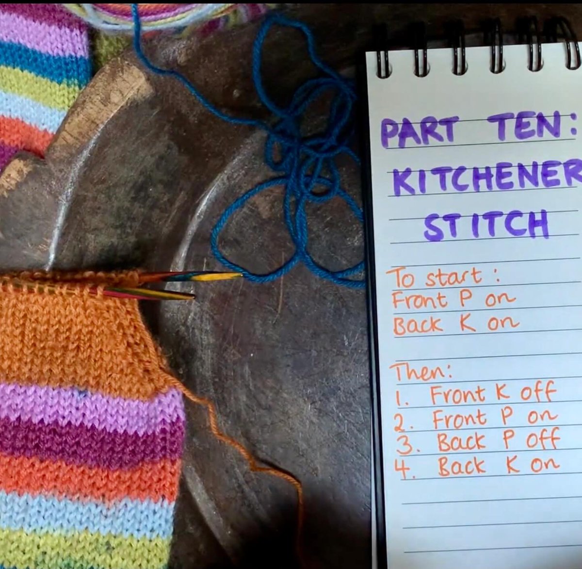 yarndale's tweet photo. 18th December! If you’ve mastered turning the heel of a sock the next part that everyone finds challenging (yes, everyone including experienced knitters) is The Kitchener Stitch - Pt 10 of our Talking Socks series.  1/2 https://t.co/3O6DjEU2Y1