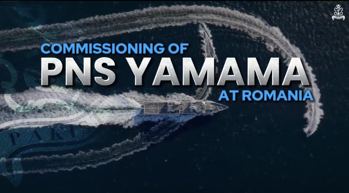 WarshipCam's tweet photo. Pakistan Navy Yarmook-class corvette PNS Yamama (F-274) being commissioned today in Constanta, Romania - December 18, 2024 #pnsyamama #f274 

SRC: TW-@Defense_Talks https://t.co/qoxIVWe5lj