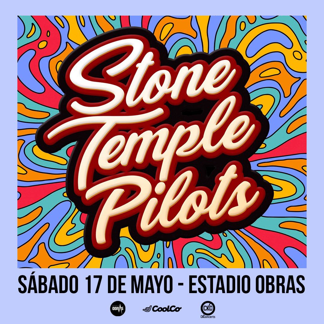 🔥🇦🇷 STONE TEMPLE PILOTS EN ARGENTINA 🇦🇷🔥

¡La legendaria banda de rock alternativo y grunge regresa a la Ciudad de la Furia! 🎶

📅 Sábado 17 de mayo
📍 Estadio Obras, Ciudad de Buenos Aires

🎟️ Entradas a la venta en:
ticketing.coolco.io/tickets-ar/sto…