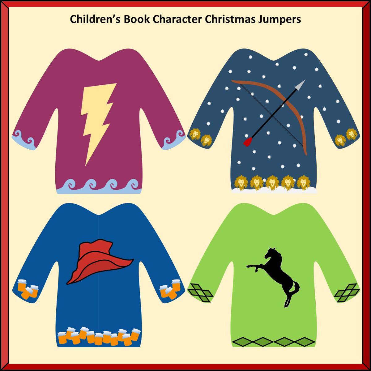 LBHLibraries's tweet photo. Jollity the second: Can you guess which children's book characters we have made these Christmas jumpers for?

#ChristmasFun #ChristmasInLibraries

@LBofHounslow

@LDNLibraries https://t.co/tT0aYtzZ3W