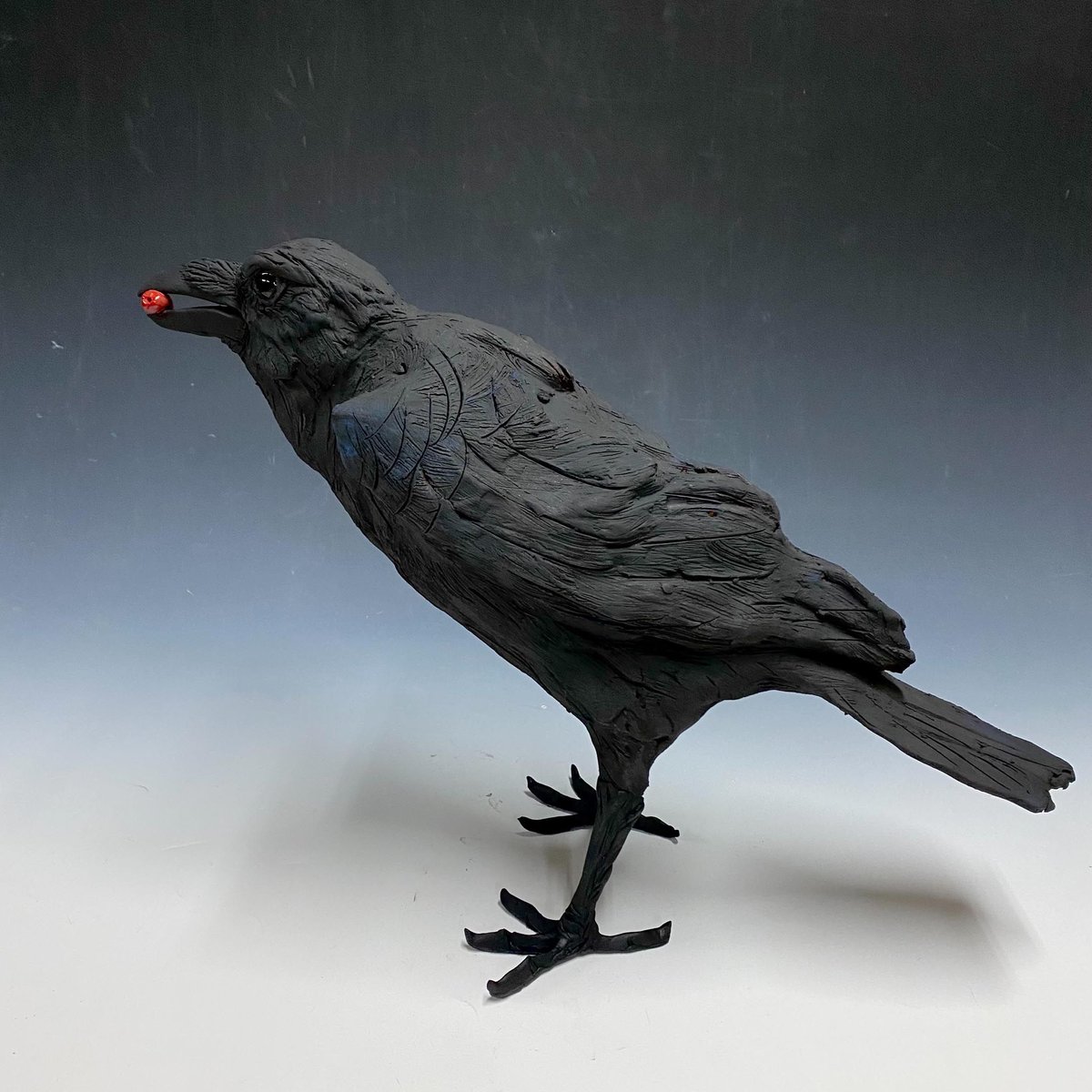 MuseGalleryTO's tweet photo. Winter Group Show
Mary Philpott,   crow,    15"h,   ceramic
.
.
.
#crow #claymodelling #folkloreart #crowart #bird #canadianartist #torontoartgallery #canadianart #art #sculpture #art #ceramics #black #caw #raven #cackle https://t.co/Si1PODZGH9