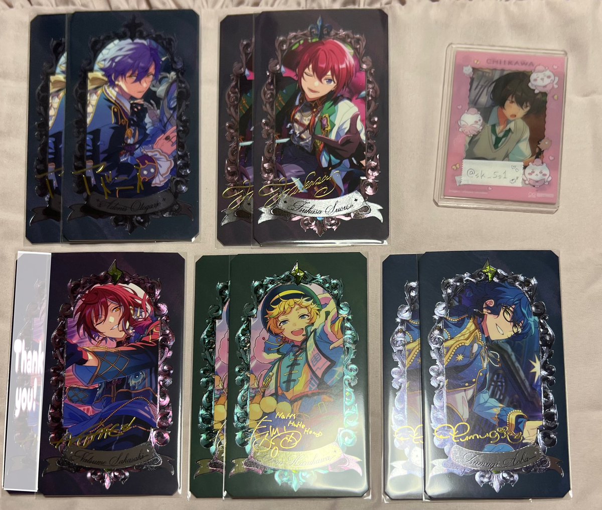 【交換・譲渡】あんスタ ミュージアムカード No.1 No.2

＂譲＂

英智 弓弦 なずな 光 スバル 北斗 真 鉄虎 翠 ひなた ゆうた アドニス 司 夏目1 宙 つむぎ

＂求＂

同異種凛月＞＞凪砂or颯馬＞＞330円/枚

・No.1⇆No.2可能
・郵送でのお取引希望

検索からでもお気軽にお声掛けください🌸