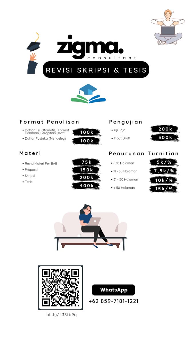 draftskripsi's tweet photo. Dari tentang pajak sampe kedokteran sini zigma bantu, kalau berminat bisa langsung chat ya ka 😉

#TolakPPN12Persen #zonauang #zonajajan #zonaba #jokitugas #jokiskripsi #jasajoki #joki #wts #zonabu https://t.co/RUhMXOxXt4