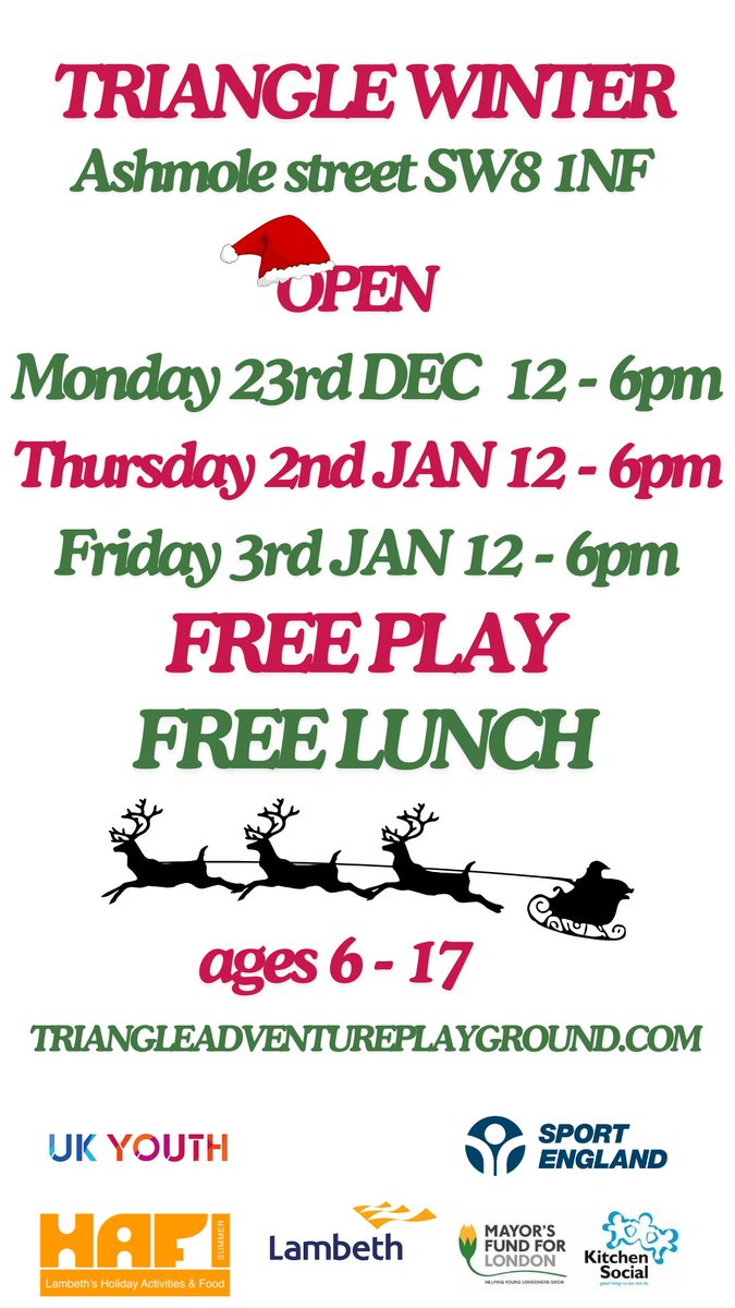 Winter holidays at Triangle! Three days of festive active fun and free lunches 🎄😎☃️