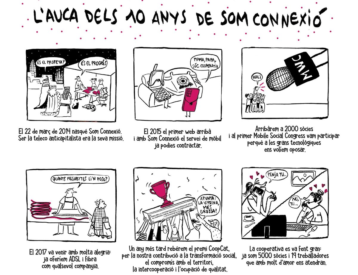 mercatsocial's tweet photo. L'auca dels 10 anys de @SomConnexio by @flavitabanana 

10 anys promovent el consum conscient en l'àmbit de les telecomunicacions

Molts d'anys de part de @mercatsocial! https://t.co/2fQDxiS6OM