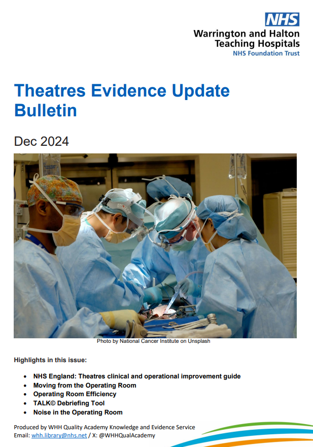 WHHQualityAcademy (@whhqualacademy) on Twitter photo Our latest Theatres Evidence Update Bulletin – Dec 2024 - is now available. WHH staff click on bit.ly/3BDiylv or email whh.library@nhs.net for a copy to be sent to your Inbox. Tell us how you have used our bulletins - bit.ly/4gIysec Our latest Theatres Evidence Update Bulletin – Dec 2024 - is now available. WHH staff click on bit.ly/3BDiylv or email whh.library@nhs.net for a copy to be sent to your Inbox. Tell us how you have used our bulletins - bit.ly/4gIysec