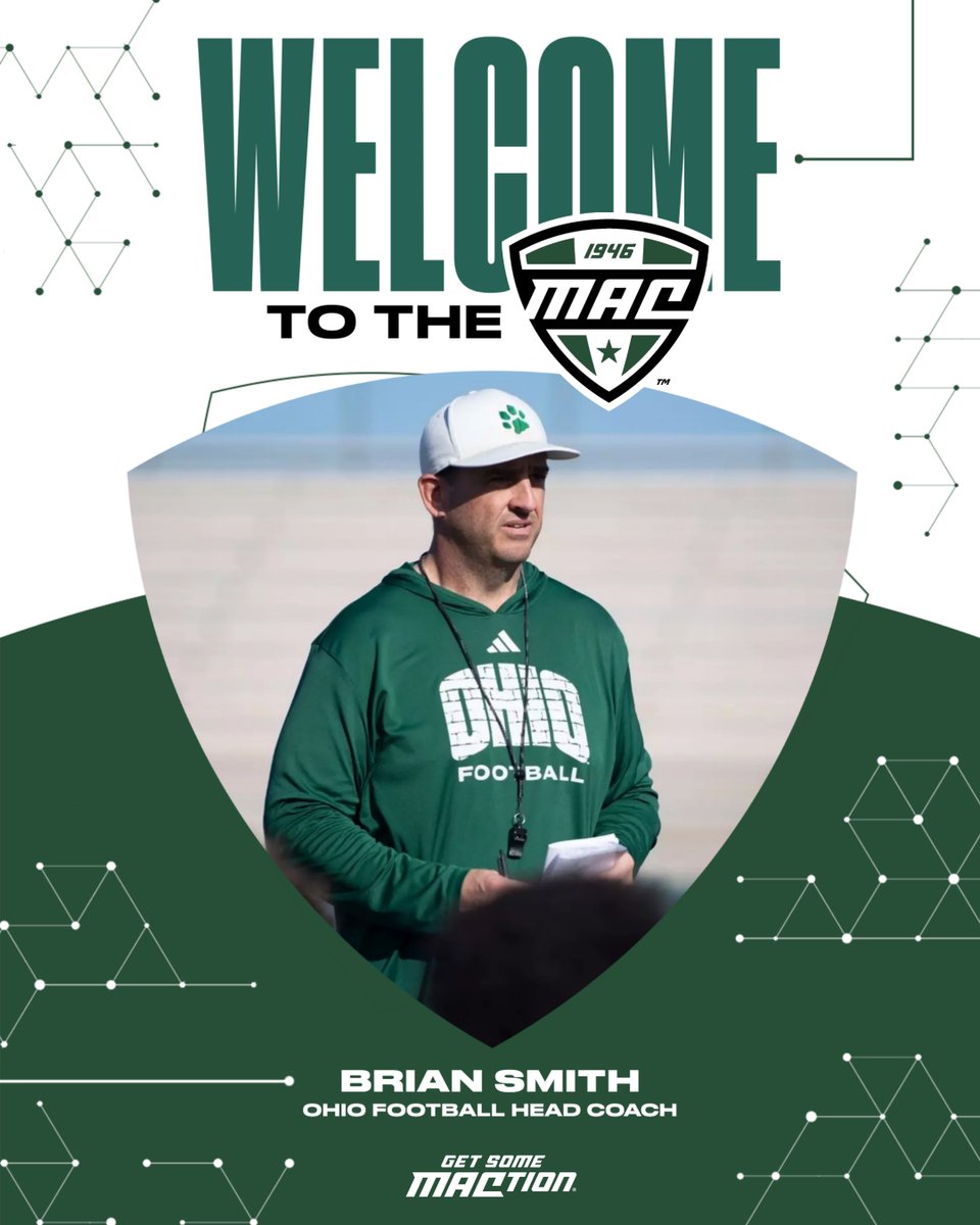 MACtion (@macsports) on Twitter photo Brian Smith has been promoted to head football coach!
<a href="/coachsmitttty/">Brian Smith</a> has served as Ohio's associate head coach since 2023, added the offensive coordinator title in 2024 and becomes the 30th head coach in program history.
<a href="/OhioFootball/">Ohio Football</a> | #MACtion Brian Smith has been promoted to head football coach!
<a href="/coachsmitttty/">Brian Smith</a> has served as Ohio's associate head coach since 2023, added the offensive coordinator title in 2024 and becomes the 30th head coach in program history.
<a href="/OhioFootball/">Ohio Football</a> | #MACtion