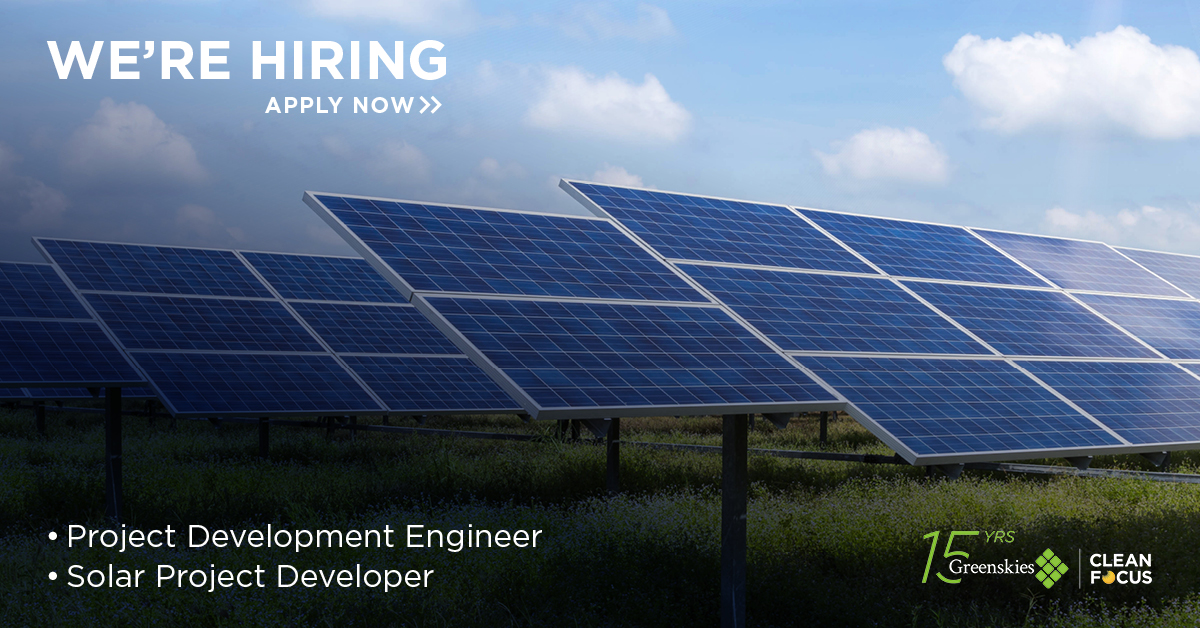 Join our growing Project Development team today and elevate your career in renewable energy! We have positions available in Engineering and Development roles. Interested in joining the <a href="/GreenskiesSolar/">Greenskies Clean Focus</a> team? To learn more &amp; apply, visit: greenskies.com/about/careers?… #Hiring #SolarJobs