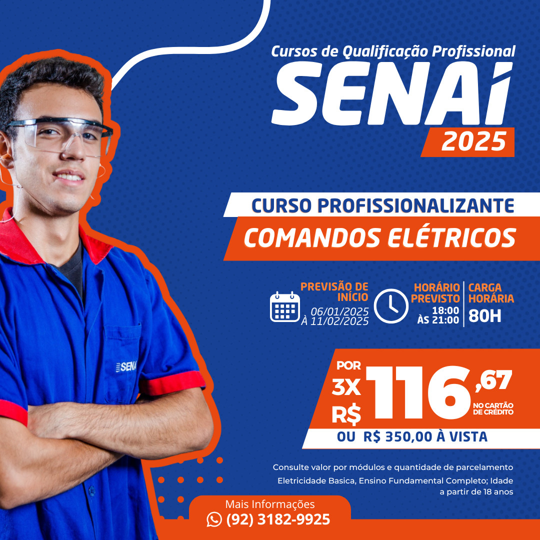 SENAIAMAZONAS's tweet photo. Com o SENAI, você pode transformar sua carreira com o curso de Comandos Elétric... https://t.co/b3HtTViZ3P https://t.co/jVcSQDXYu9