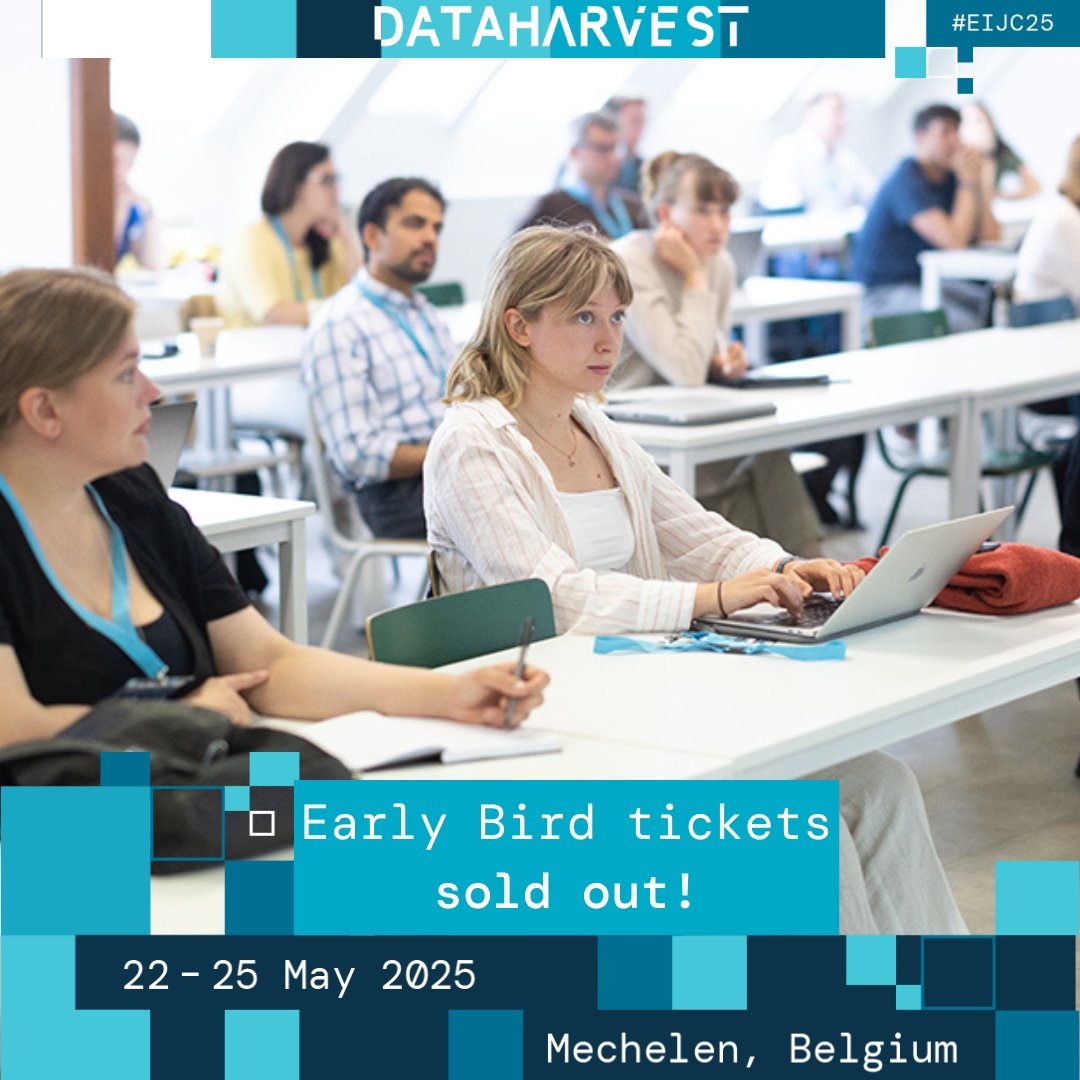 🎉 It’s official: Dataharvest 2025 early bird tickets have SOLD OUT!

We’re humbled by your enthusiasm and trust in the conference—even before releasing the program. Thank you!

🎟️ Tickets are still available here: dataharvest.eu/register/

#Dataharvest #EIJC25