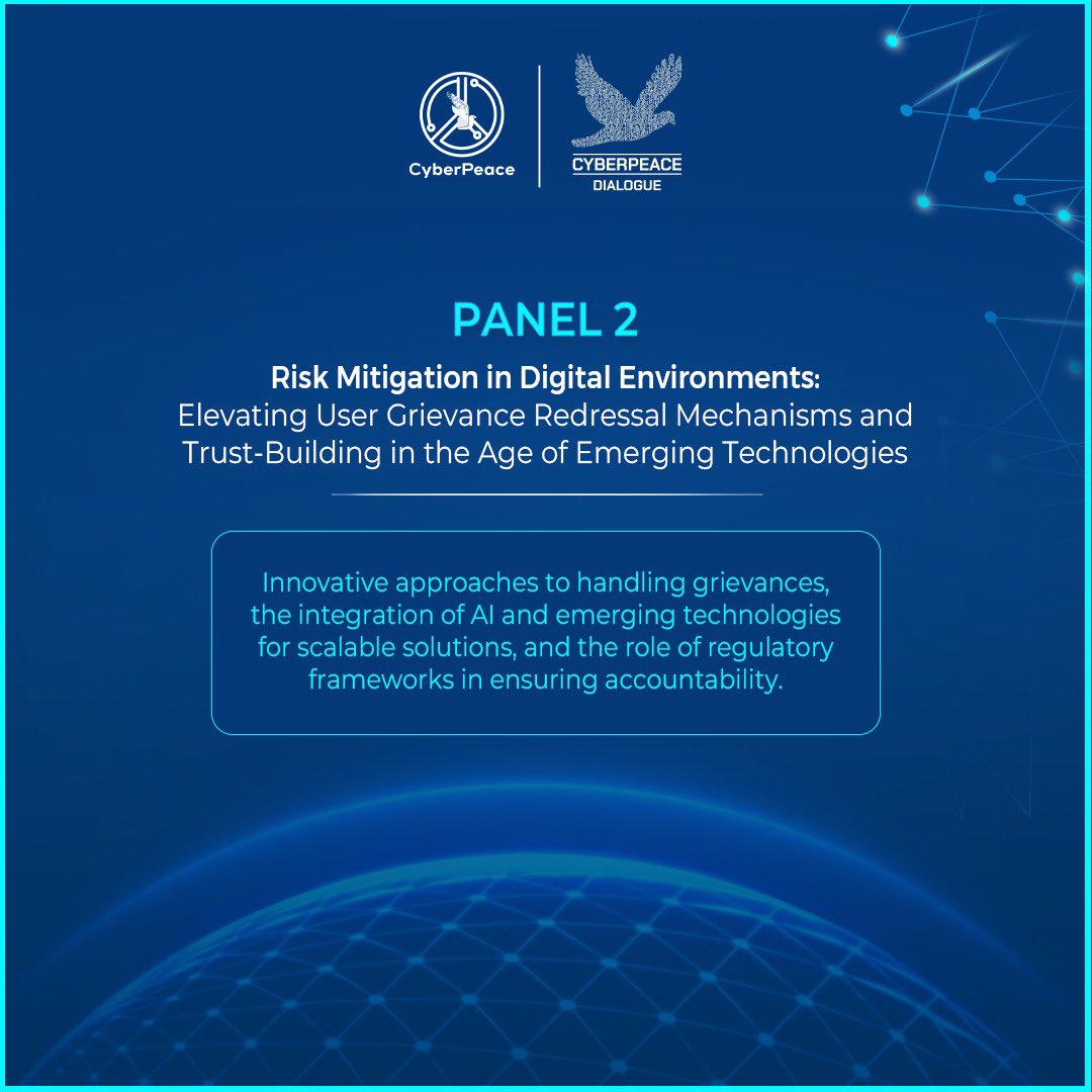 cyberpeaceworld's tweet photo. Have you registered for the most anticipated event of the year? Let's end 2024 on a high and participate in building a safe and trustworthy digital world.
REGISTER NOW https://t.co/hPRPpEg4zR
#CyberPeace☮️ #CyberPeaceDialogue #CyberAwareness https://t.co/q8eW1Ek9o5