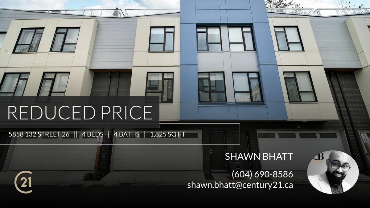 Shawn_B23's tweet photo. 📍 Reduced Price 📍 This recently reduced home at 5858 132 Street 26 in Surrey won't last long, so, don't wait to set up a showing! Reach out here or at (604) 690-8586 for more information!

Shawn Bhatt
Century 21 Coastal Realt... https://t.co/U4hI70qrBZ https://t.co/qkNm6HXgrk