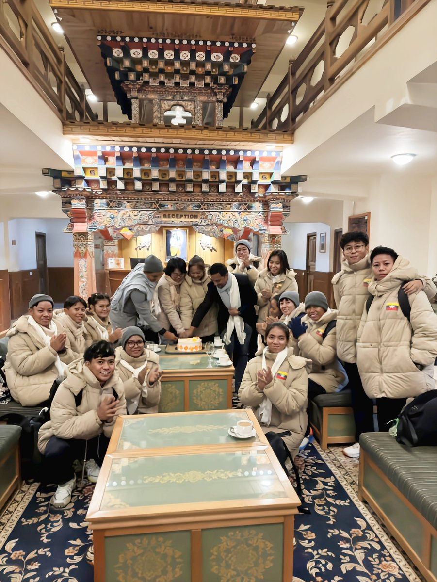 Myanmar Women’s Cricket Team Tour of Bhutan 🇧🇹🏏

Team Myanmar has arrived safely! Practice begins in Thimphu before heading to Gelephu Mindfulness City for the Bhutan-Myanmar Women’s T20I Series starting Dec 21, 2024.

A proud ICC-approved 5-match series for Bhutan Cricket! 🏏✨
