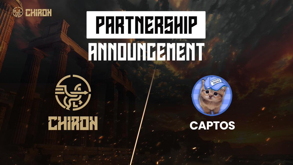 ChironBot's tweet photo. Chiron is excited to announce a paw-erful partnership with @CaptosCTO! 🤝

Captos, the cute little cat with a cap, is being raised by the mighty Aptos community.

Join the adventure with Captos and Chiron, now. https://t.co/drX1gSBiLV
