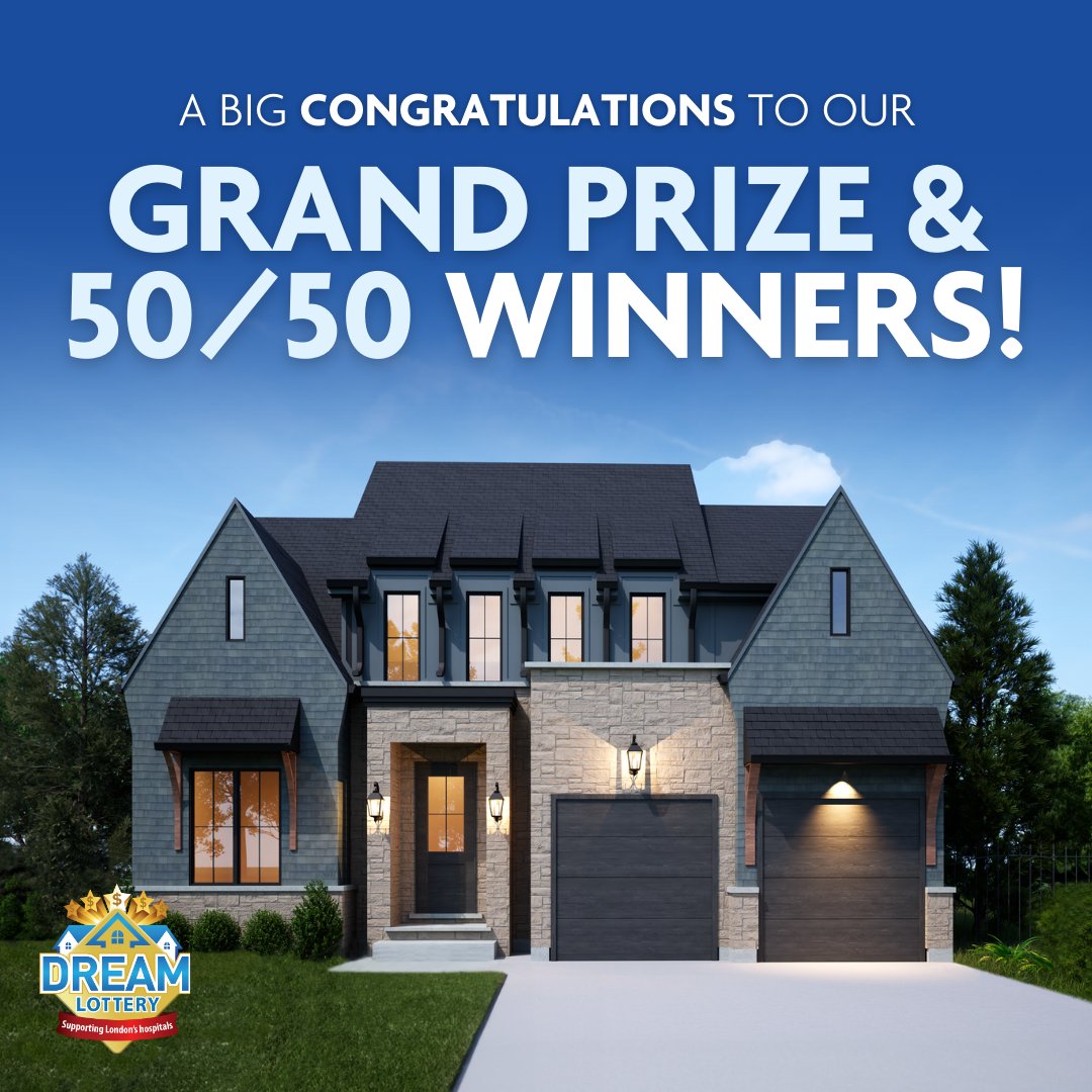 Exciting news! 🎉 Congrats to Robert &amp; Maria Craig ticket #94272 on winning the Royal Oak Dream Home, Ritz-Carlton Yacht Experience, or $1M cash! 🏠✨ Plus, David Shirley ticket #5379132 wins the 50/50 jackpot! 
dreamlottery.me/3YY3Gaa