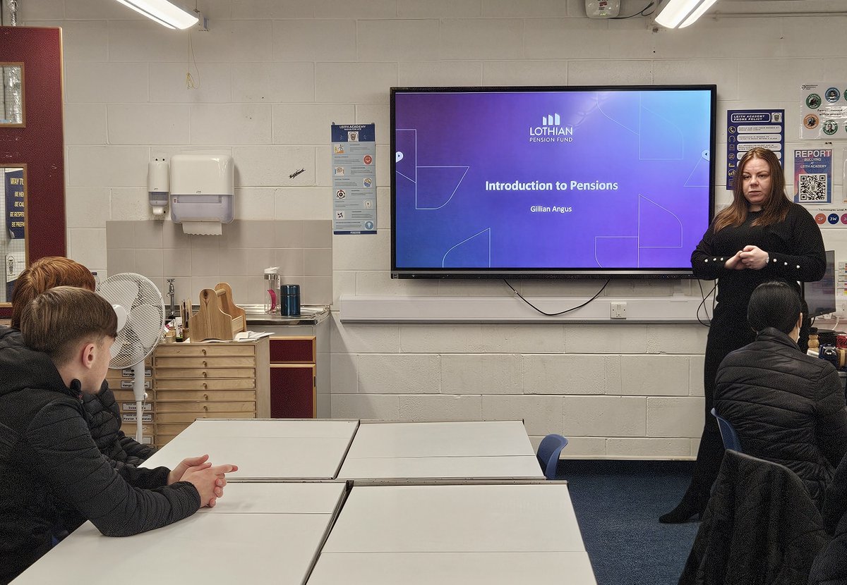HUGE thank you to @LothianPension who came into our Higher Apps class today and discussed the importance of pensions. Our pupils learned how to apply their knowledge from Higher Apps to real life pensions calculations and financial planning! <a href="/leithacademy/">Leith Academy</a>