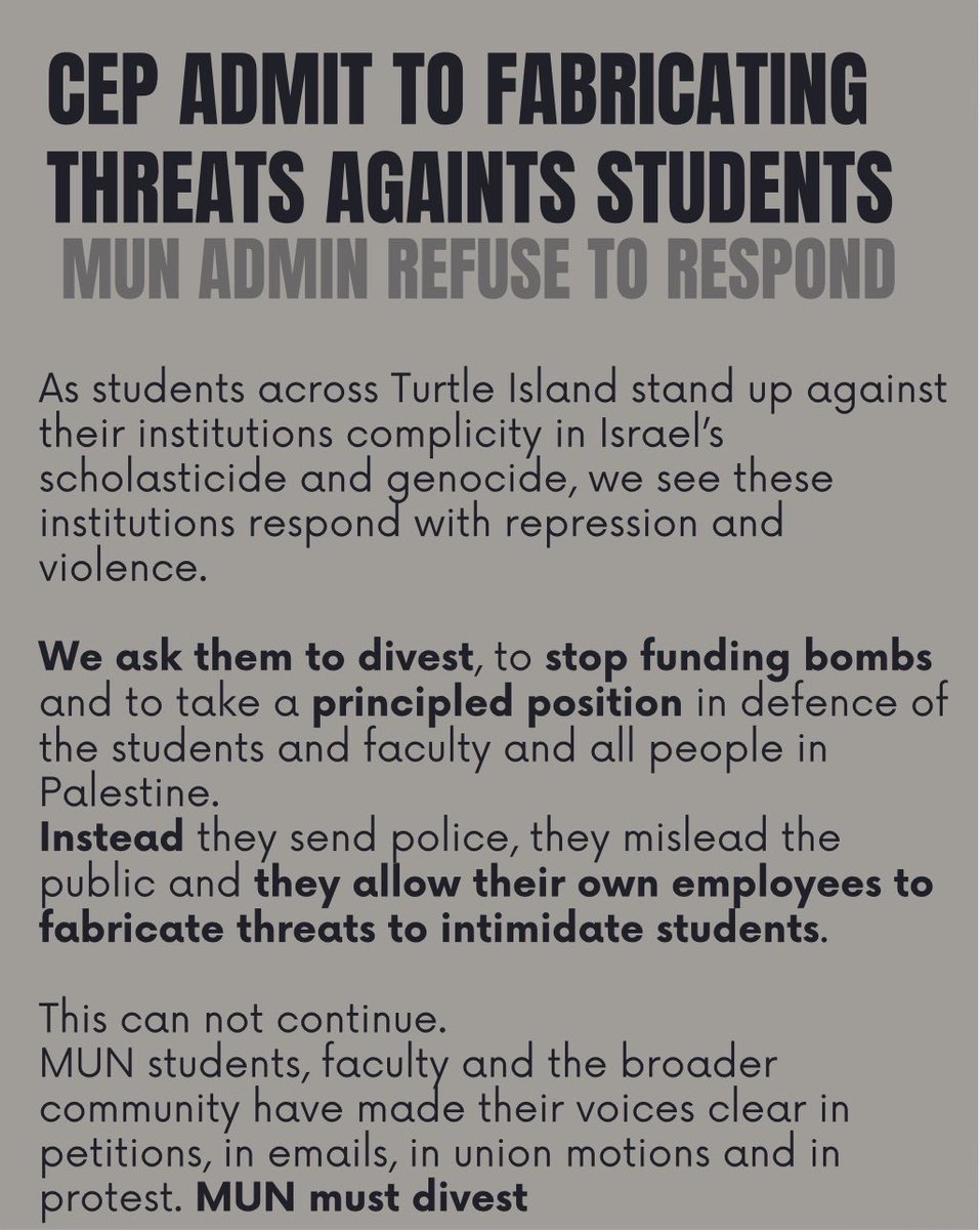 MUN Students 4 Palestine tweet media