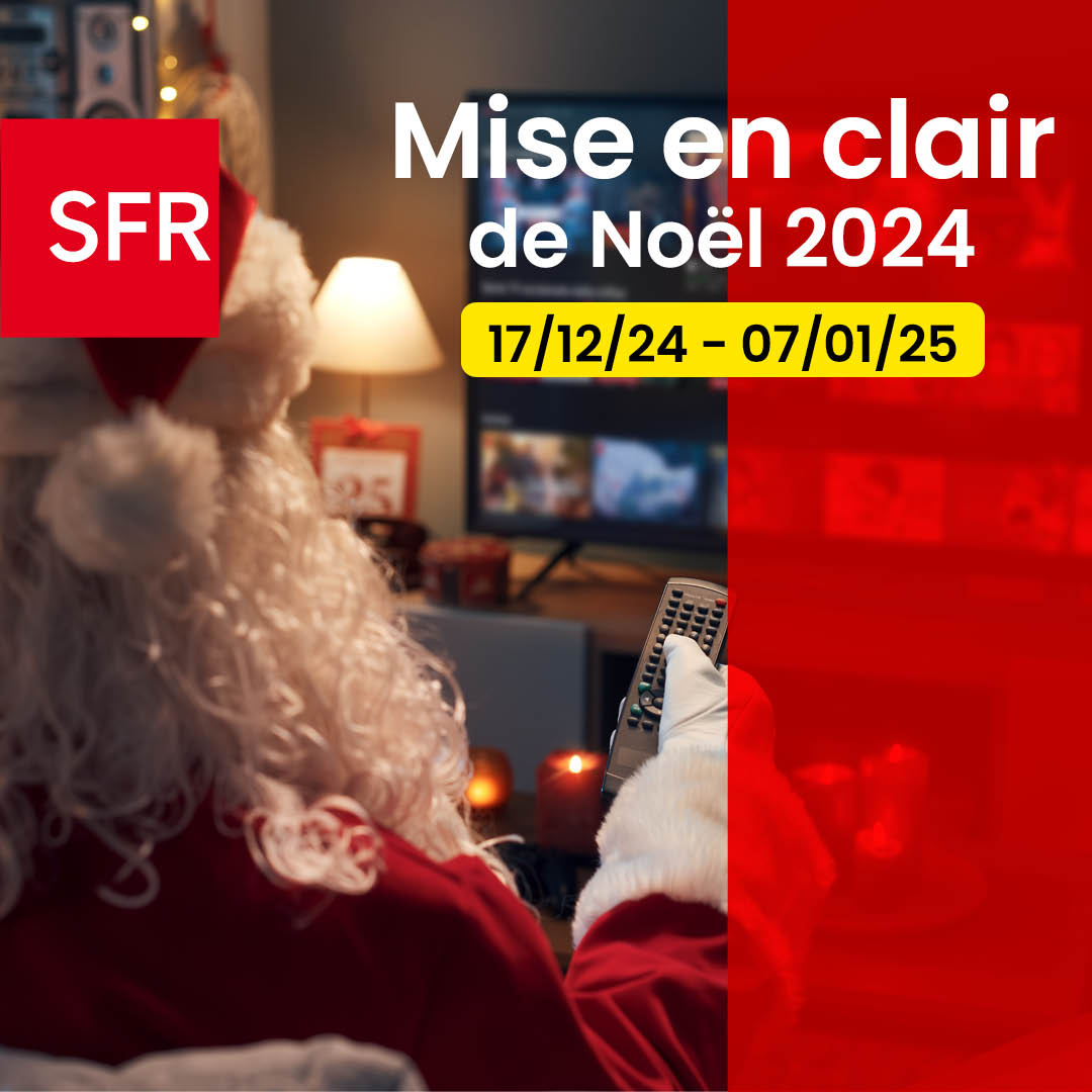Mise en clair de chaînes TV📺

Du 17/12 au 7/01, SFR Caraïbe met en clair ses bouquets Start, Prima et Premium Max.😱

Tout un programme pour égayer les fêtes ! 🎄❤