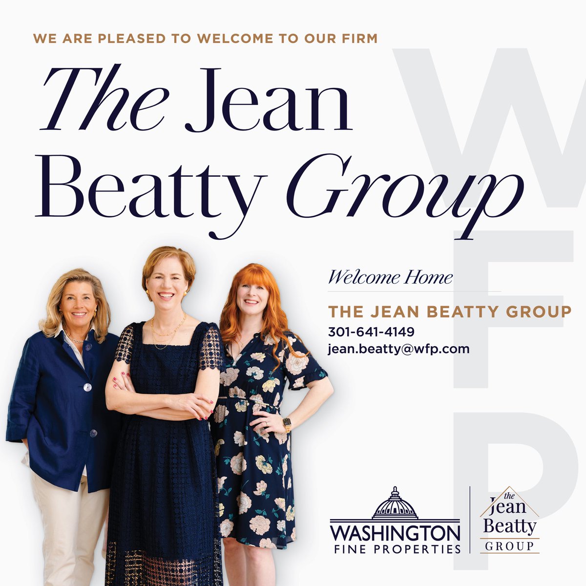 Exciting news over here! The Jean Beatty Group has joined Washington Fine Properties!
#dcrealtor #dcliving #dcproperties #dmvrealtor #DMV #dmvrealestate #marylandrealestate #virginiarealestate #virginiarealtor #realtor #realtorgroup #realestate #washingtonfineproperties