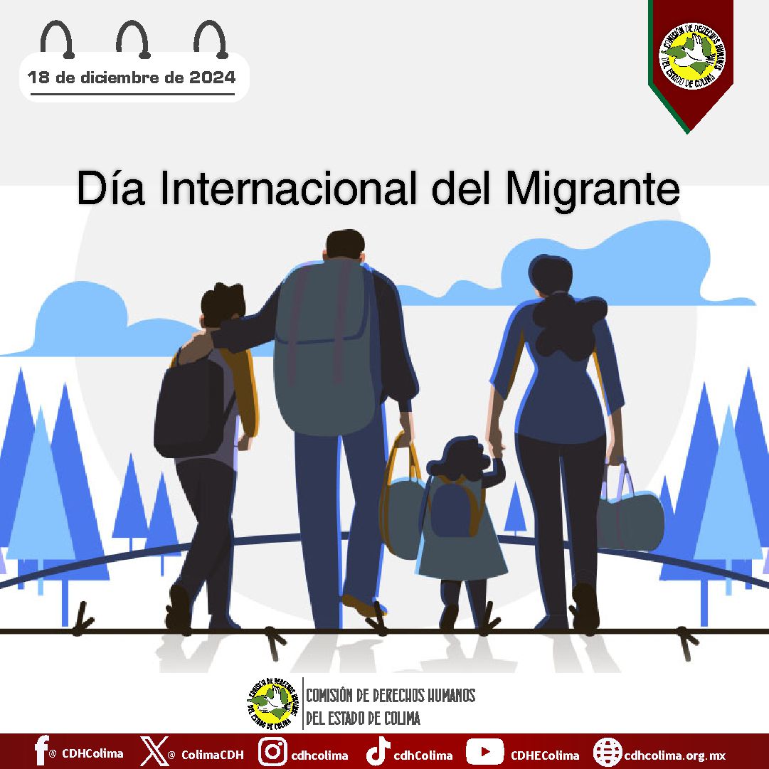 ColimaCDH's tweet photo. El tema del Día Internacional del Migrante 2024 es "Celebrar las contribuciones y las oportunidades de la migración".
#construyendolaigualdad💚💛 https://t.co/TaFRwF84BF
