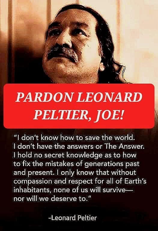 Indigenous (@americanindian8) on Twitter photo .<a href="/POTUS/">President Donald J. Trump</a> #FreeLeonardPeltier
<a href="/VP/">Vice President JD Vance</a> <a href="/SecDebHaaland/">Secretary Deb Haaland</a>
@WHCOS <a href="/PressSec/">Karoline Leavitt</a>
#INDIGENOUS #TAIRP .<a href="/POTUS/">President Donald J. Trump</a> #FreeLeonardPeltier
<a href="/VP/">Vice President JD Vance</a> <a href="/SecDebHaaland/">Secretary Deb Haaland</a>
@WHCOS <a href="/PressSec/">Karoline Leavitt</a>
#INDIGENOUS #TAIRP