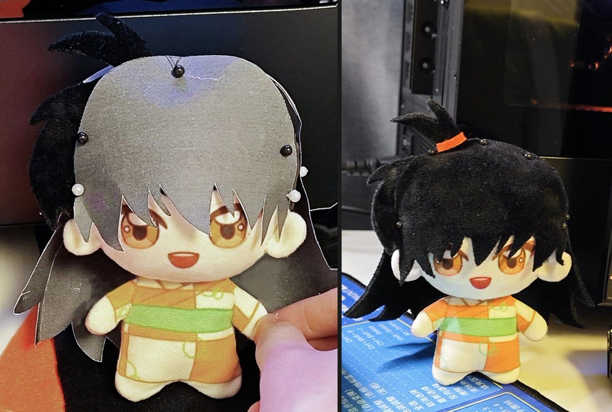 铃10cm努努体图纸
画了微笑和开心笑的表情，发片可以自行调整下。用的改良后的sange老师图纸，做出来的大概效果见图。 ⚠️不可商用   #Rin #SessRin #りん #殺りん