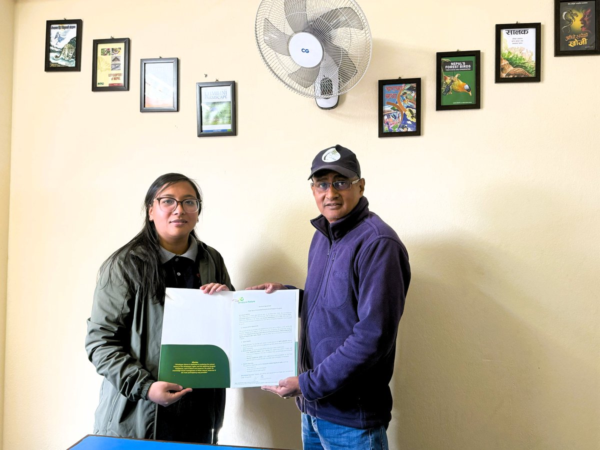 A contract signing event with the four-grant recipient under PCB Fellowship has been held at Himalayan Nature office. Your journey inspires us all, and we can't wait to see the positive change you'll bring to the field!
Together for nature, together for the future!