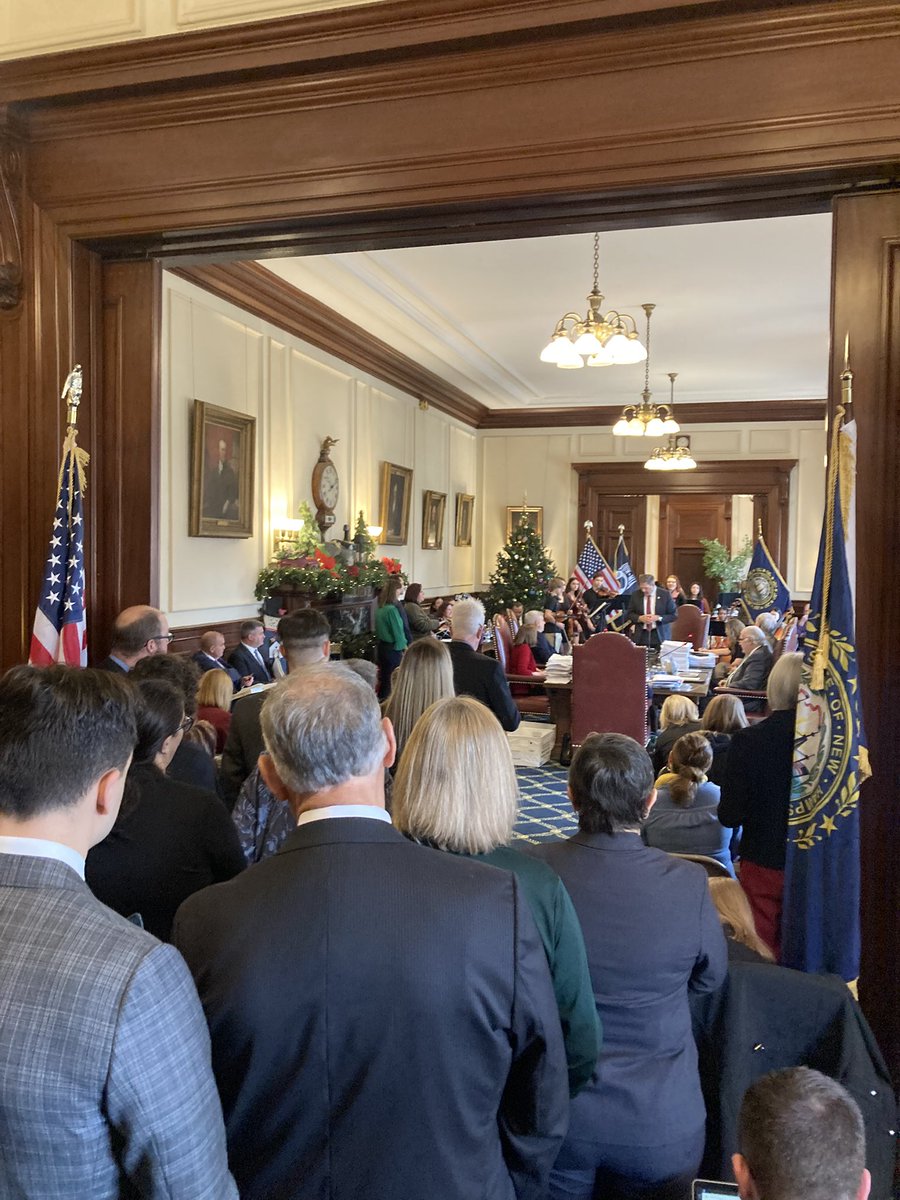 All of Planet Concord has seemingly turned out to see <a href="/GovChrisSununu/">Chris Sununu</a>’s final Executive Council meeting. #NHpolitics