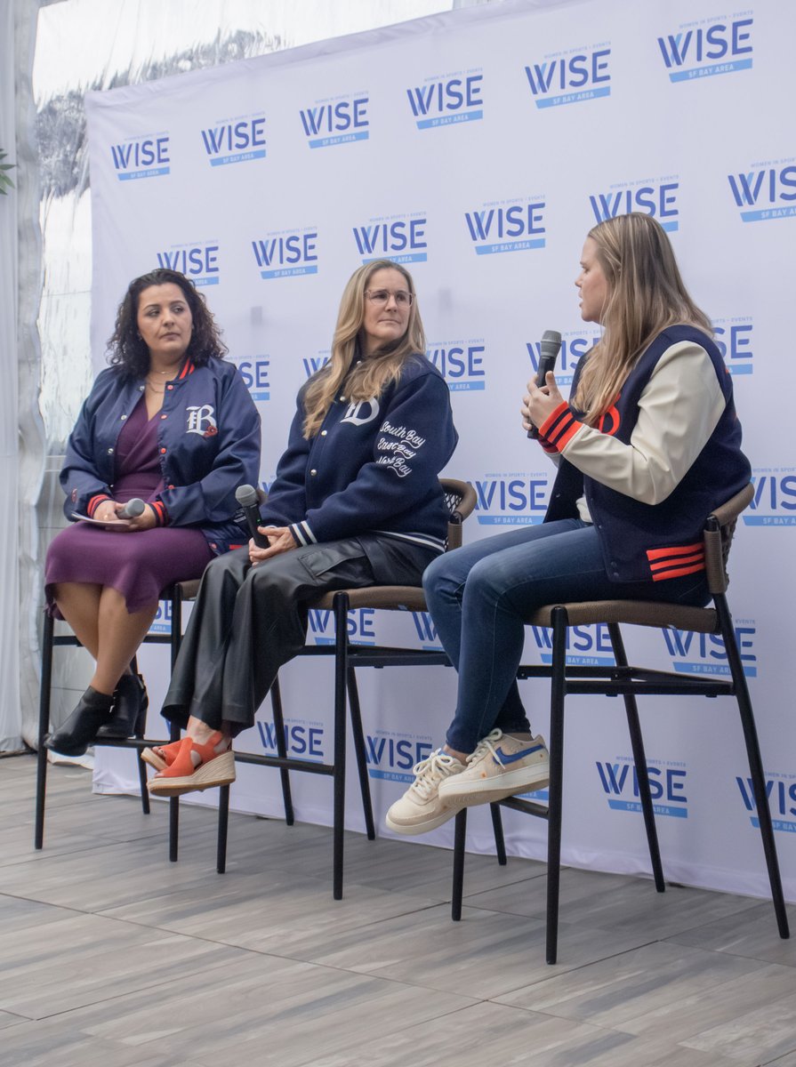 WISESFBayArea's tweet photo. “People are going to tell you no. But my mom always told me to find your ‘yes.’ There’s a yes out there, you just have to find it.” - @brandichastain on her mom being her inspiration 

Anu Johl Singh &amp; Heather Pease shared how they’re inspired everyday by those who surround them! https://t.co/rE2Gk78ya4