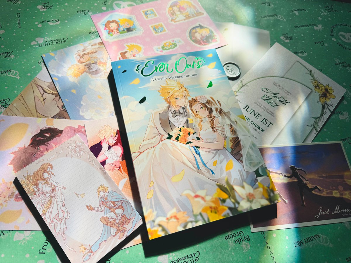 Missed out on the zine book? @ElementStevie's adorable stickers and <a href="/Dia_XYZ/">🌙Diana M 🐰 🍂</a>'s gorgeous memo pad?

Fear not, for you can still grab all three in our flat bundle at its cheapest price for 15% off before we close in 3 days!

Use CLERITH15 at check-out 💐
🛒 clerithweddingzine.bigcartel.com