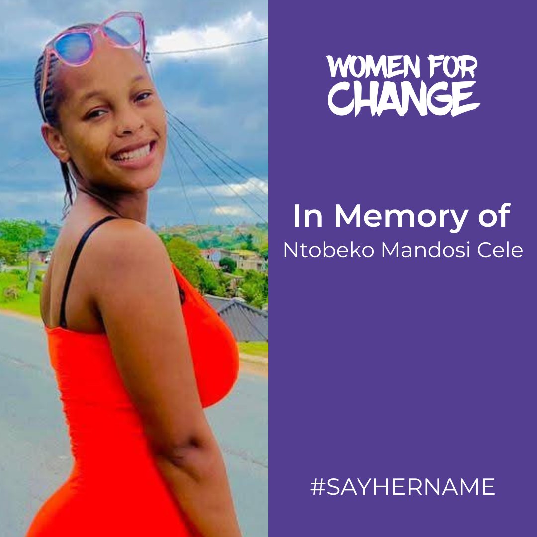 womenforchange5's tweet photo. Ntobeko Mandosi Cele, 25, was brutally stabbed to death by her ex-boyfriend in the Malangeni area of Umzinto, KwaZulu-Natal, on 17 December 2024.

Sbusiso Lawrence, Ntobeko’s ex-boyfriend, confessed to murdering her on Facebook and posted videos and images of her lifeless body on social media. He was found dead the next day, 18 December 2024, not far from where he had stabbed Ntobeko. The man, a primary school teacher in Stanger, allegedly took his own life.

Women For Change is deeply disturbed that the perpetrator felt confident enough to share his gruesome act on social media. We are heartbroken over the loss of such a beautiful soul and the deep trauma inflicted on her loved ones. Fly high, Sister. #WomenForChange #SayHerName