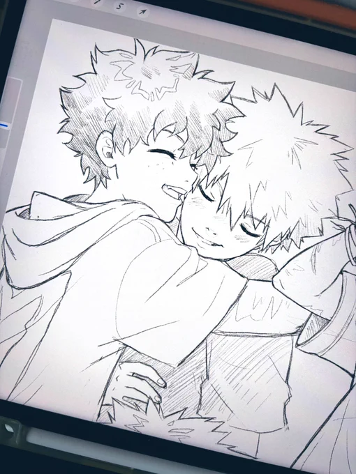 Aw, he's shy 🙈
#bakudeku #mha 