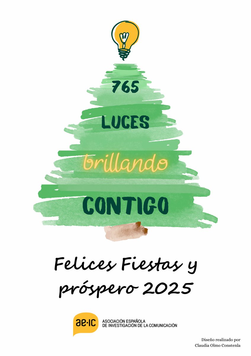 ae_ic_com's tweet image. Queridas socias, queridos socios:

En nombre de la Junta Directiva de AE-IC queremos desearos unas felices fiestas y que, en 2025 sigamos compartiendo tareas comunes.

Con profunda empatía, recibid un fuerte abrazo.

Carmen Peñafiel Saiz (@CarmenPeaf58183)
Presidenta de AE-IC