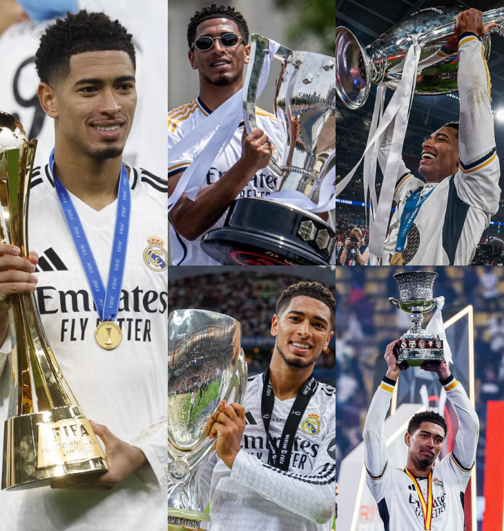 InvictosSomos's tweet photo. Lo de Jude Bellingham con el Real Madrid es una LOCURA TOTAL.

➤ 30 goles.
➤ 19 asistencias.
➤ 5 títulos.
➤ 63 partidos.
➤ Campeón de Liga de España.
➤ Campeón de Champions League. 
➤ Campeón de Supercopa de España.
➤ Campeón de Supercopa de Europa.
➤ Campeón de Copa Intercontinental. 
➤ Ya fue MVP de Liga.
➤ Ya fue MVP joven de Champions.
➤ Ya fue MVP de Supercopa de Europa.

Nació para jugar en el club más grande del mundo.

NACIÓ PARA SER LEYENDA.