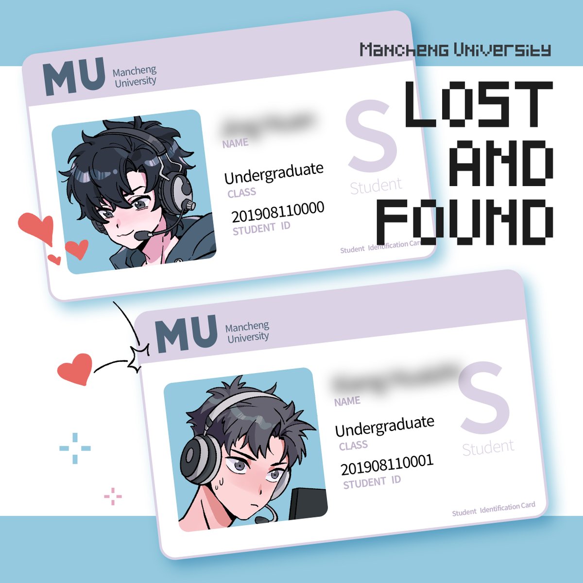 Hai_Tang_Books (@haitangbooks) on Twitter photo Lost & Found Alert! 🪪✨
Two student ID cards were found chilling in the Mancheng Uni cafeteria! If they're yours, swing by HAI TANG BOOKS tomorrow at 7 PM to reunite. Don't leave them hanging! 🥹📚
Illustration <a href="/JulianLynnnn/">v-iery ⭐ commission closed</a> Lost & Found Alert! 🪪✨
Two student ID cards were found chilling in the Mancheng Uni cafeteria! If they're yours, swing by HAI TANG BOOKS tomorrow at 7 PM to reunite. Don't leave them hanging! 🥹📚
Illustration <a href="/JulianLynnnn/">v-iery ⭐ commission closed</a>
