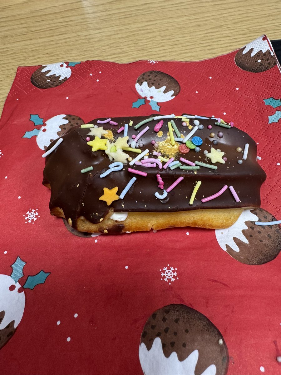 Nothing says the end of term like a chocolate eclair for breakfast at 9.08am and having zero regret. Zero.