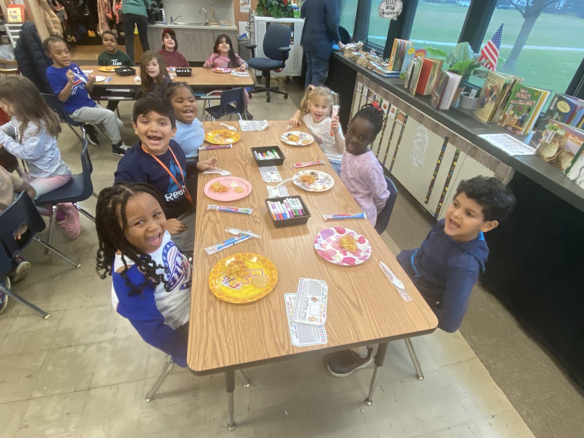Our yearly tradition! Everyone enjoyed following the recipe to make our potato latkes and learn about Hanukkah.