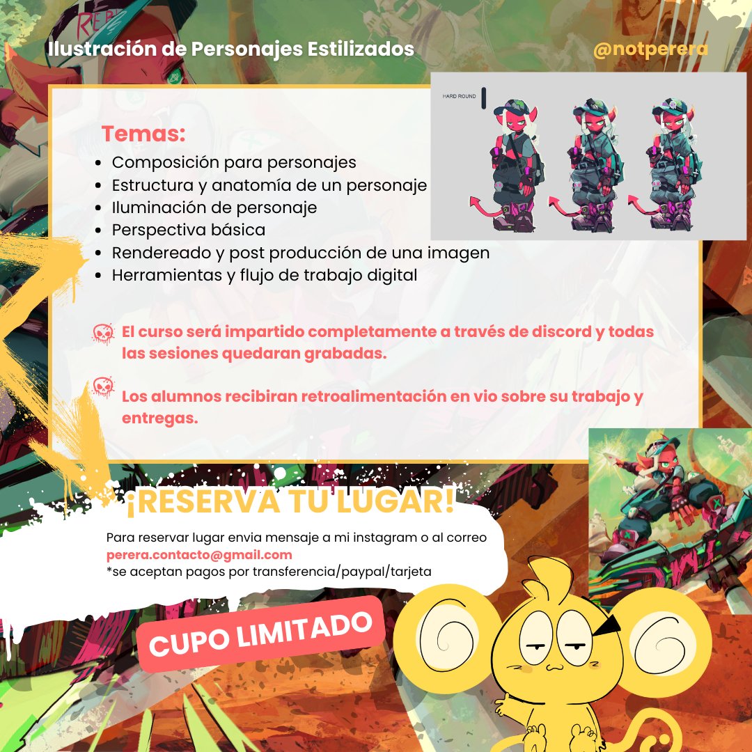 notperera's tweet photo. ¡Estaré una vez más abriendo cupos para mi curso en linea de ilustración de personajes este enero! 

Interesados enviar mensaje a mi correo
📧perera.contacto@gmail.com https://t.co/23BawQVdX4