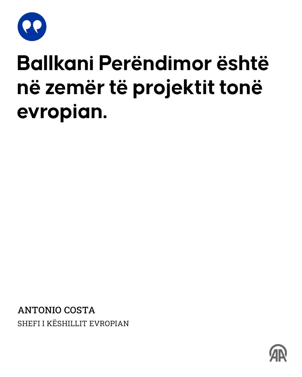 Shefi i Këshillit Evropian, Costa:  Nuk ka dyshim që e ardhmja e Ballkanit Perëndimor është në BE v.aa.com.tr/3428219