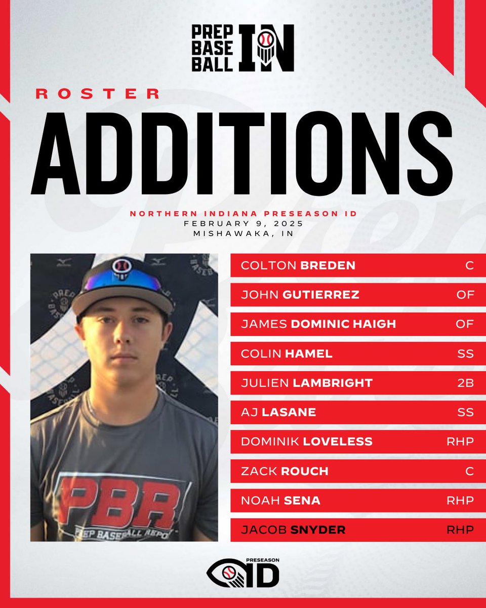 Prep Baseball Indiana (@prepbaseballin) on Twitter photo ๐๐ค๐ง๐ฉ๐๐๐ง๐ฃ ๐๐ฃ๐๐๐๐ฃ๐ ๐๐ง๐๐จ๐๐๐จ๐ค๐ฃ ๐๐ฟ
๐๐ฐ๐ด๐ต๐ฆ๐ณ ๐๐ฅ๐ฅ๐ช๐ต๐ช๐ฐ๐ฏ๐ด โ
๐ Sunday, February 9th
๐ Mishawaka Fieldhouse
๐ค All HS players
สแดษขษช๊ฑแดแดส สแดสแด โฌ๏ธ
๐ loom.ly/TKCNSMQ
Welcome to the following players๐ ๐๐ค๐ง๐ฉ๐๐๐ง๐ฃ ๐๐ฃ๐๐๐๐ฃ๐ ๐๐ง๐๐จ๐๐๐จ๐ค๐ฃ ๐๐ฟ
๐๐ฐ๐ด๐ต๐ฆ๐ณ ๐๐ฅ๐ฅ๐ช๐ต๐ช๐ฐ๐ฏ๐ด โ
๐ Sunday, February 9th
๐ Mishawaka Fieldhouse
๐ค All HS players
สแดษขษช๊ฑแดแดส สแดสแด โฌ๏ธ
๐ loom.ly/TKCNSMQ
Welcome to the following players๐